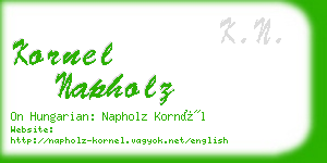 kornel napholz business card